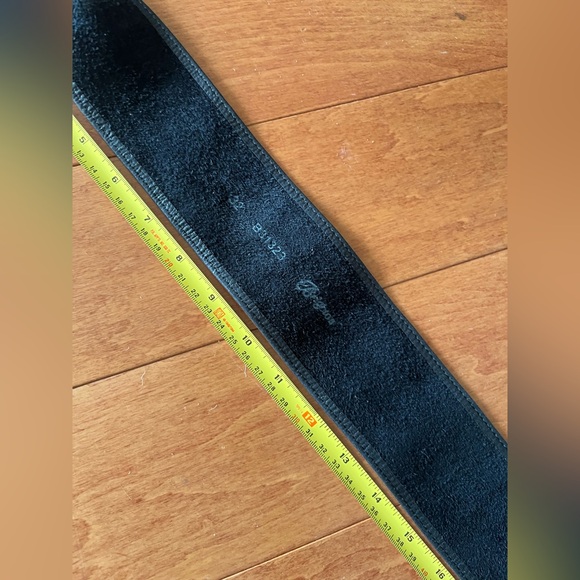 Brighton black leather belt with silver rose - Picture 13 of 15